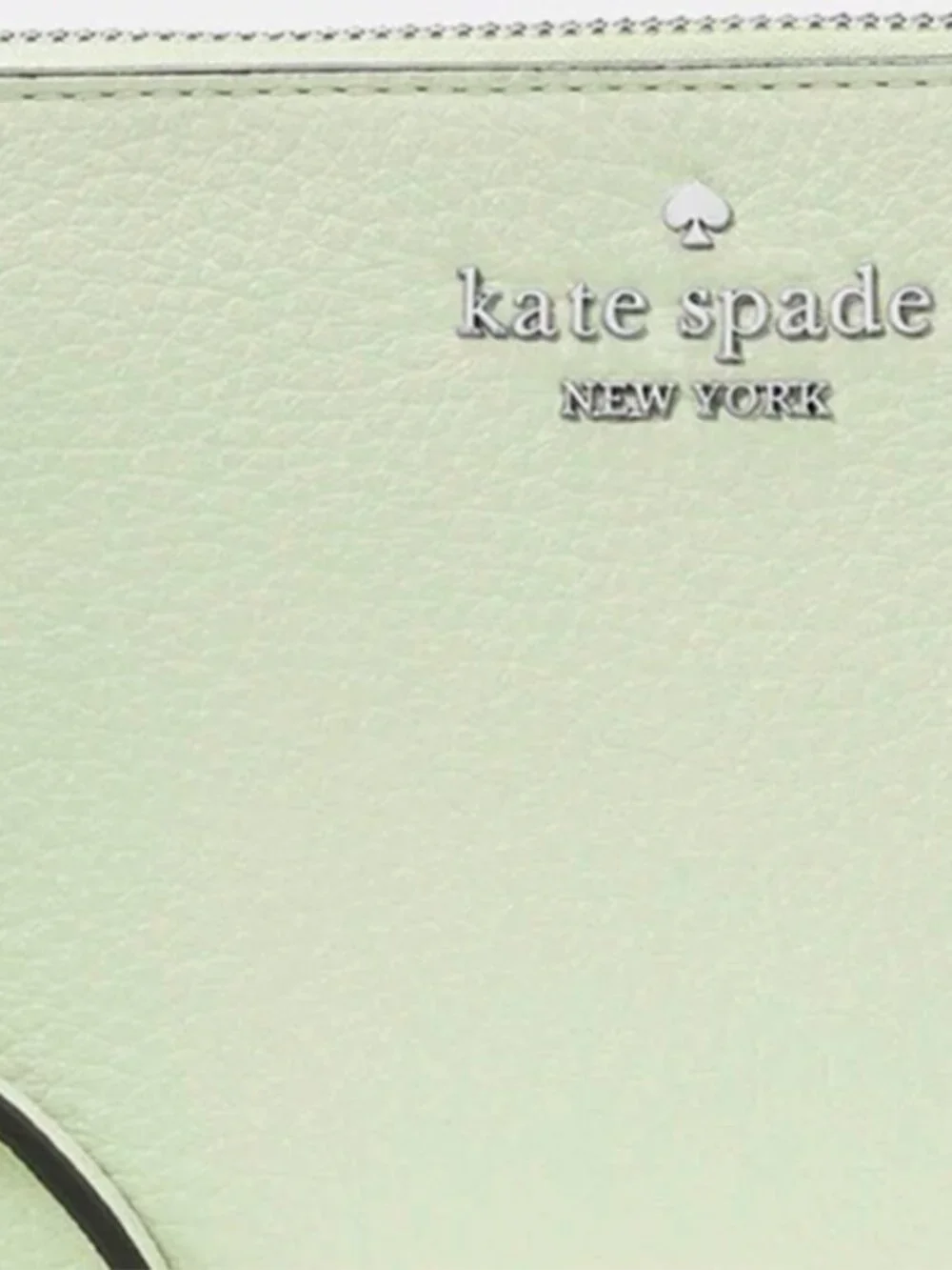 S Kate Spade Lucy Light Lime Green Leather Medium L-Zip Wristlet KE574 NWT $139